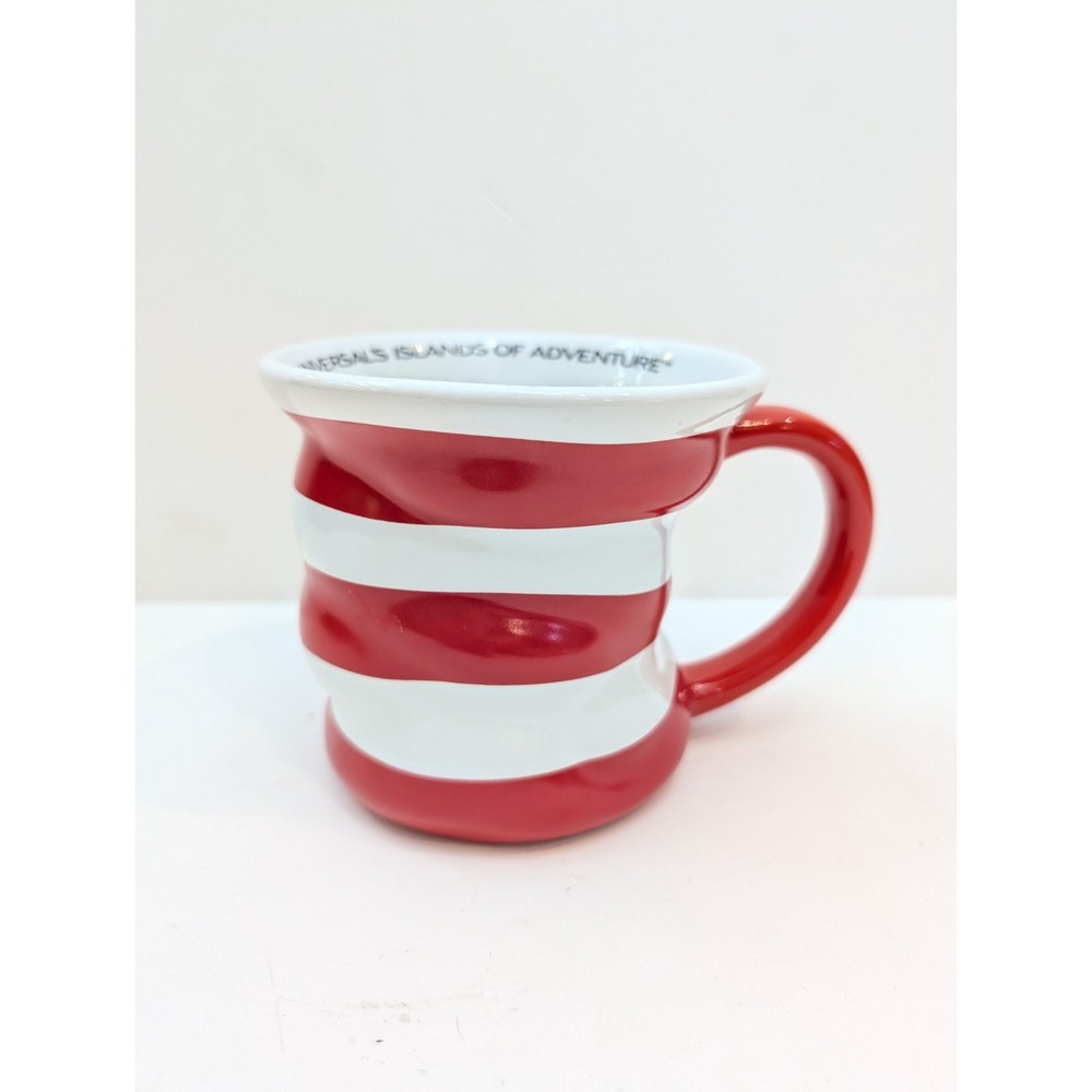 Dr. Seuss Cat in‎ the Hat Striped Coffee Mug - Universal Studios - 16oz